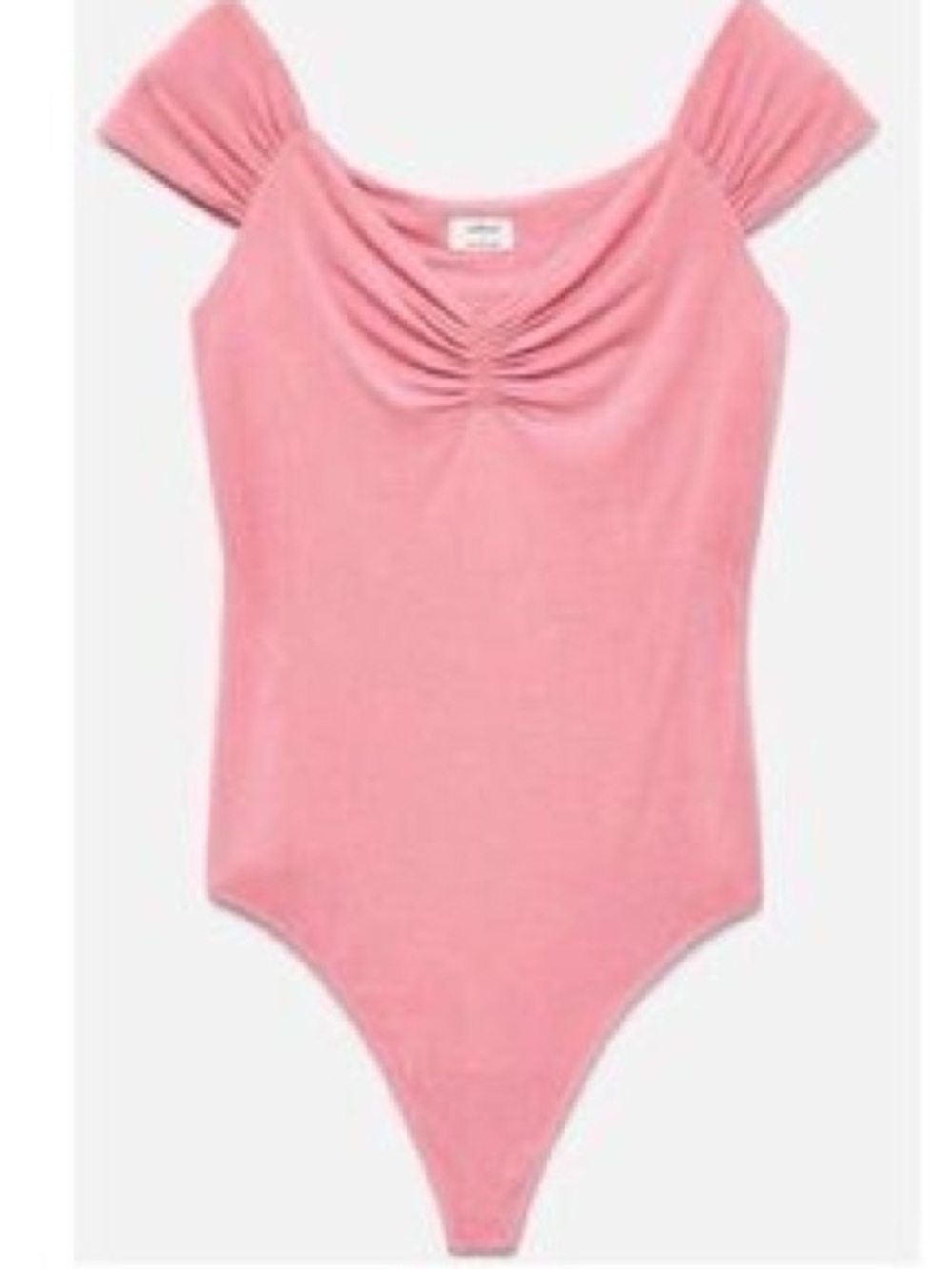 Aritzia Wilfred Bodysuit Womens Small Libellule Pink Ruched Cap-Sleeve Feminine - Picture 2 of 9